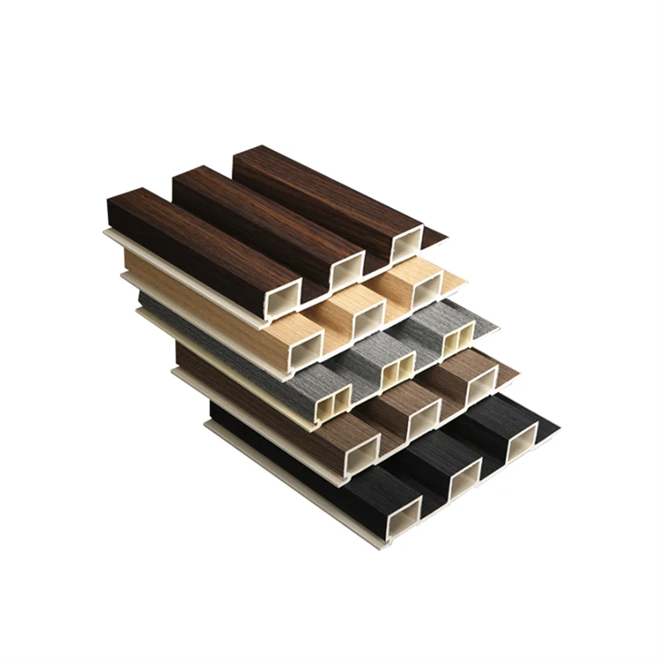 New Model Indoor Flueted Panel Borad Black Brushed European Wpc Interior Wall Cladding