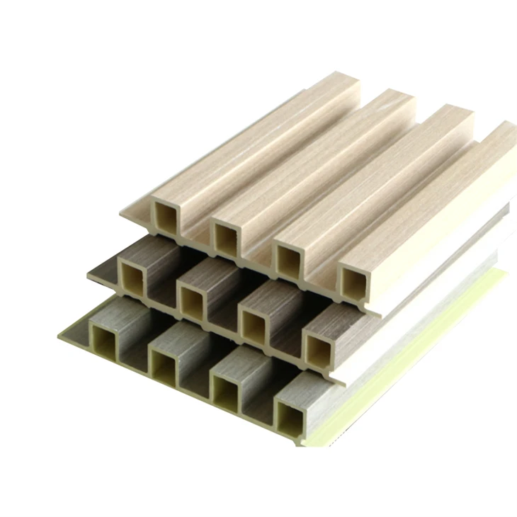 New Model Indoor Flueted Panel Borad Black Brushed European Wpc Interior Wall Cladding