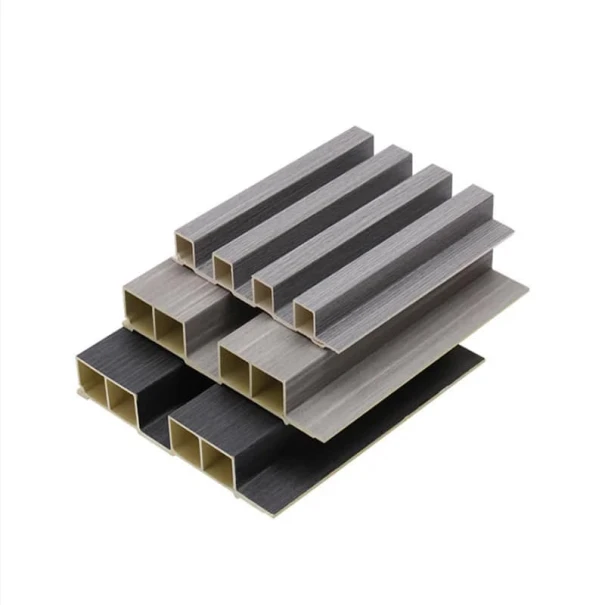 New Model Indoor Flueted Panel Borad Black Brushed European Wpc Interior Wall Cladding